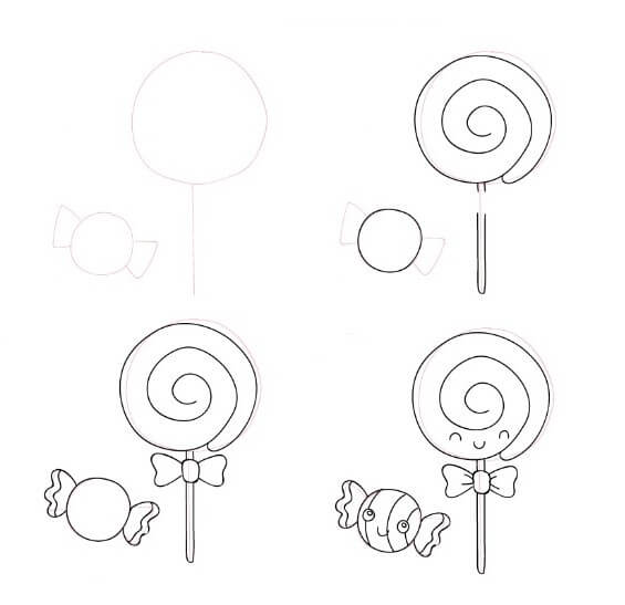 Lollipop Drawing Ideas