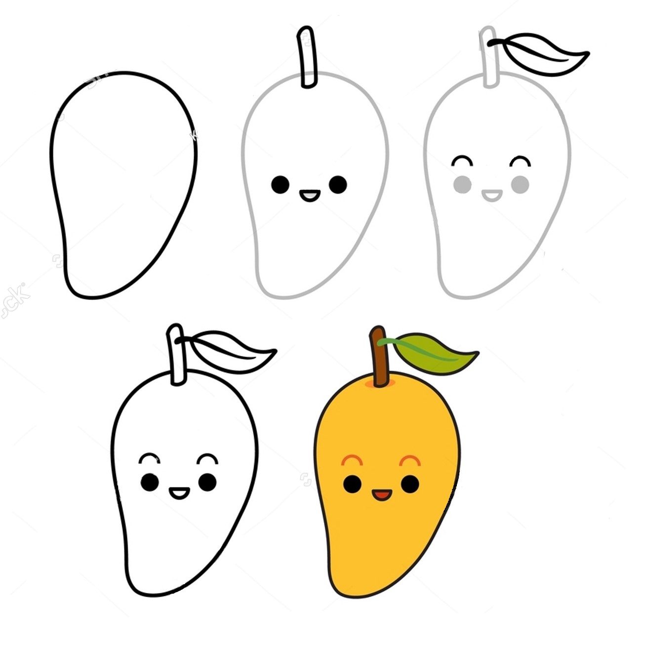 How to draw Mango cute