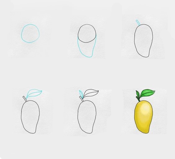 How to draw Mango idea (3)