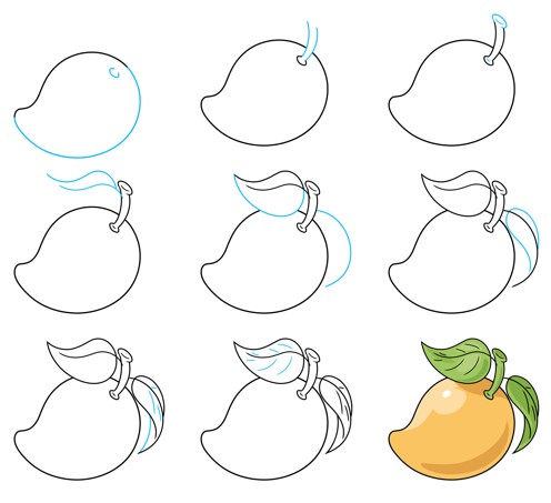 How to draw Mango idea (4)