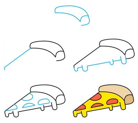 Melted pizza (2) Drawing Ideas
