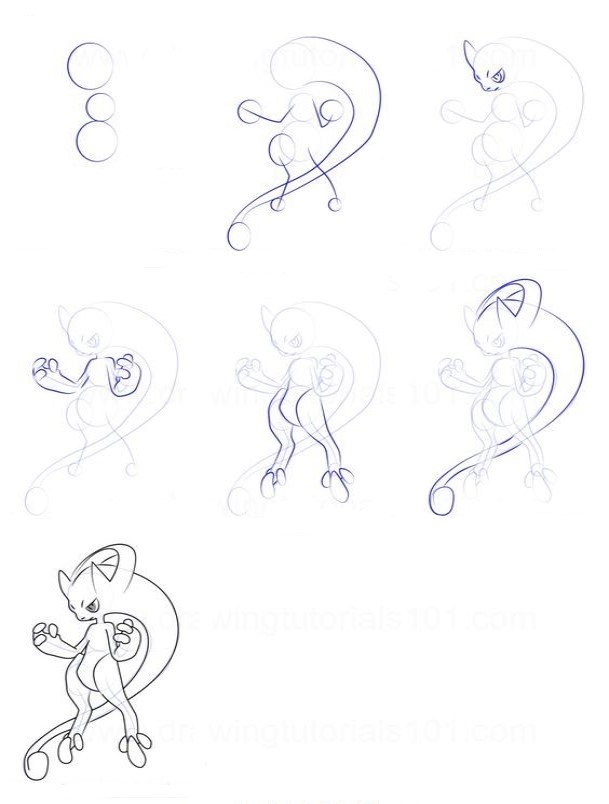 Mewtwo Drawing Ideas
