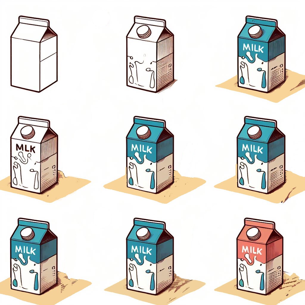 Milk Drawing Ideas