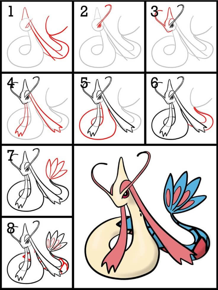 Milotic Drawing Ideas