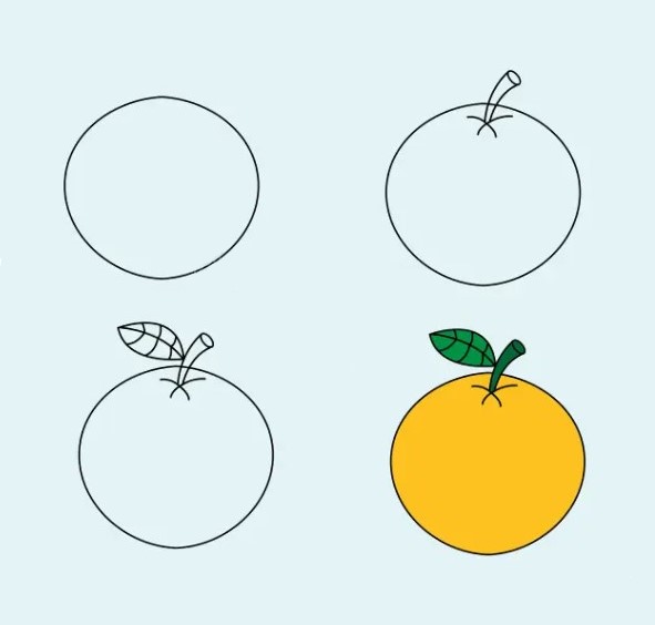 How to draw Orange idea (4)