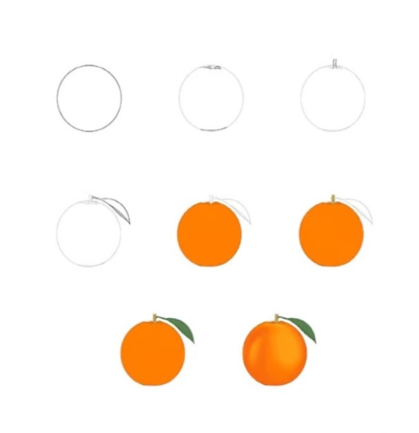 How to draw Orange idea (5)