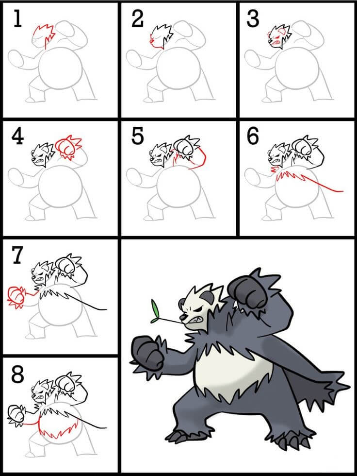 How to draw Pangoro