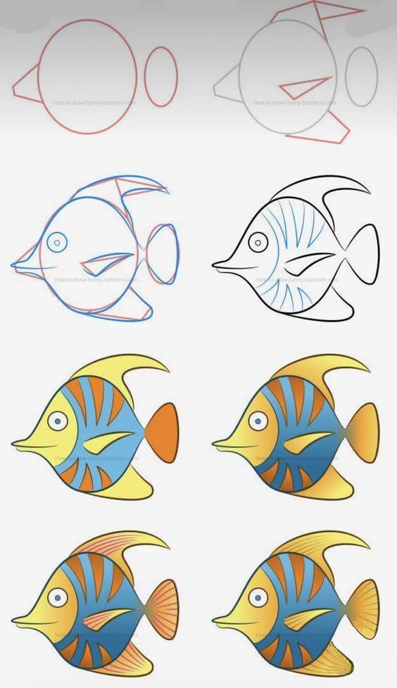 How to draw Peach fish