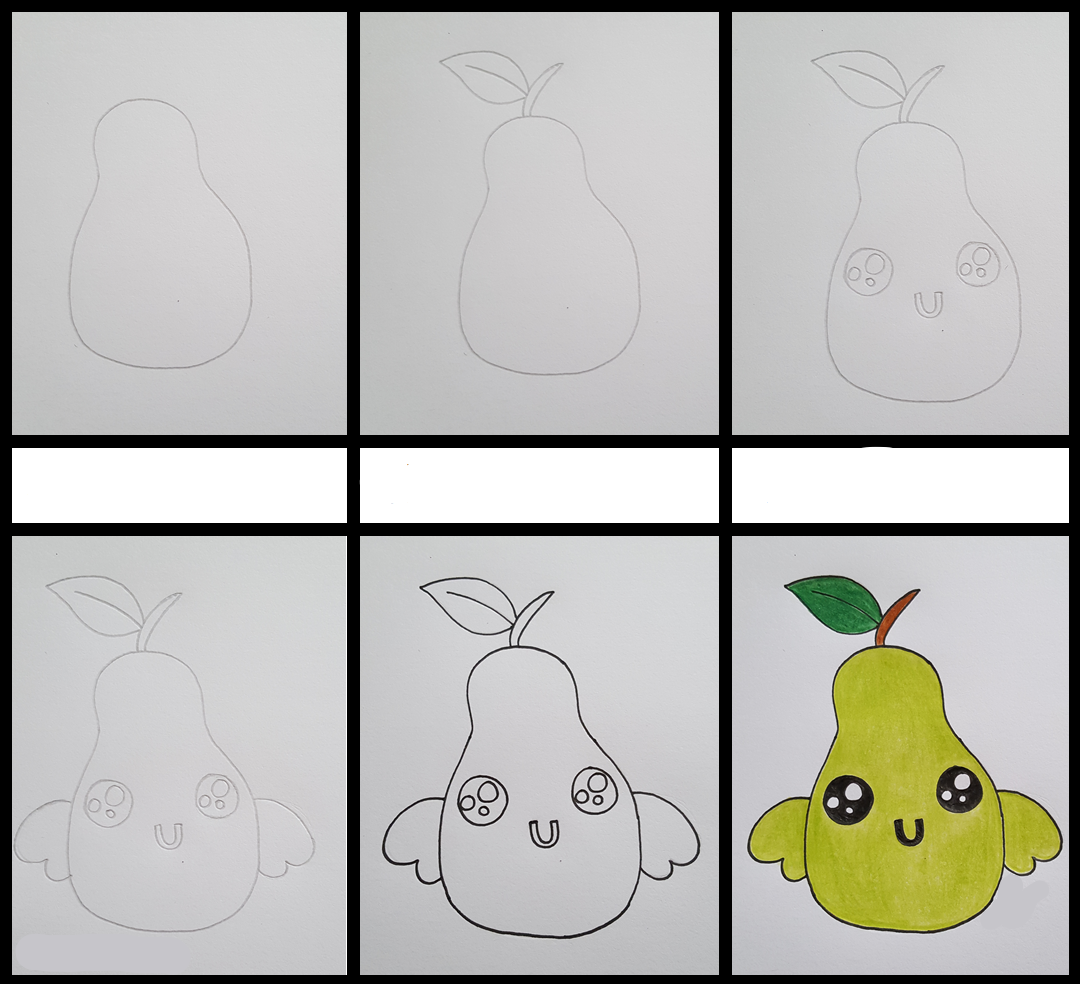 How to draw Pear cute