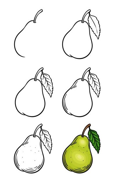 How to draw Pear idea (1)