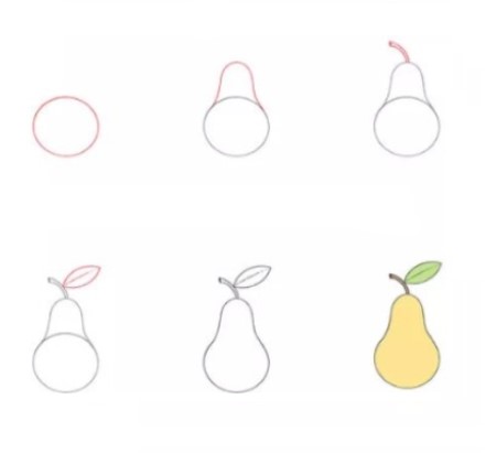 How to draw Pear idea (3)