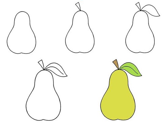 How to draw Pear idea (5)