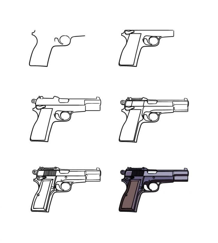 How to draw Pistol (1)