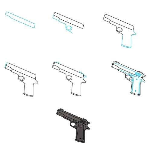 Pistol (3) Drawing Ideas