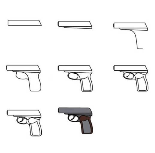 Pistol (6) Drawing Ideas