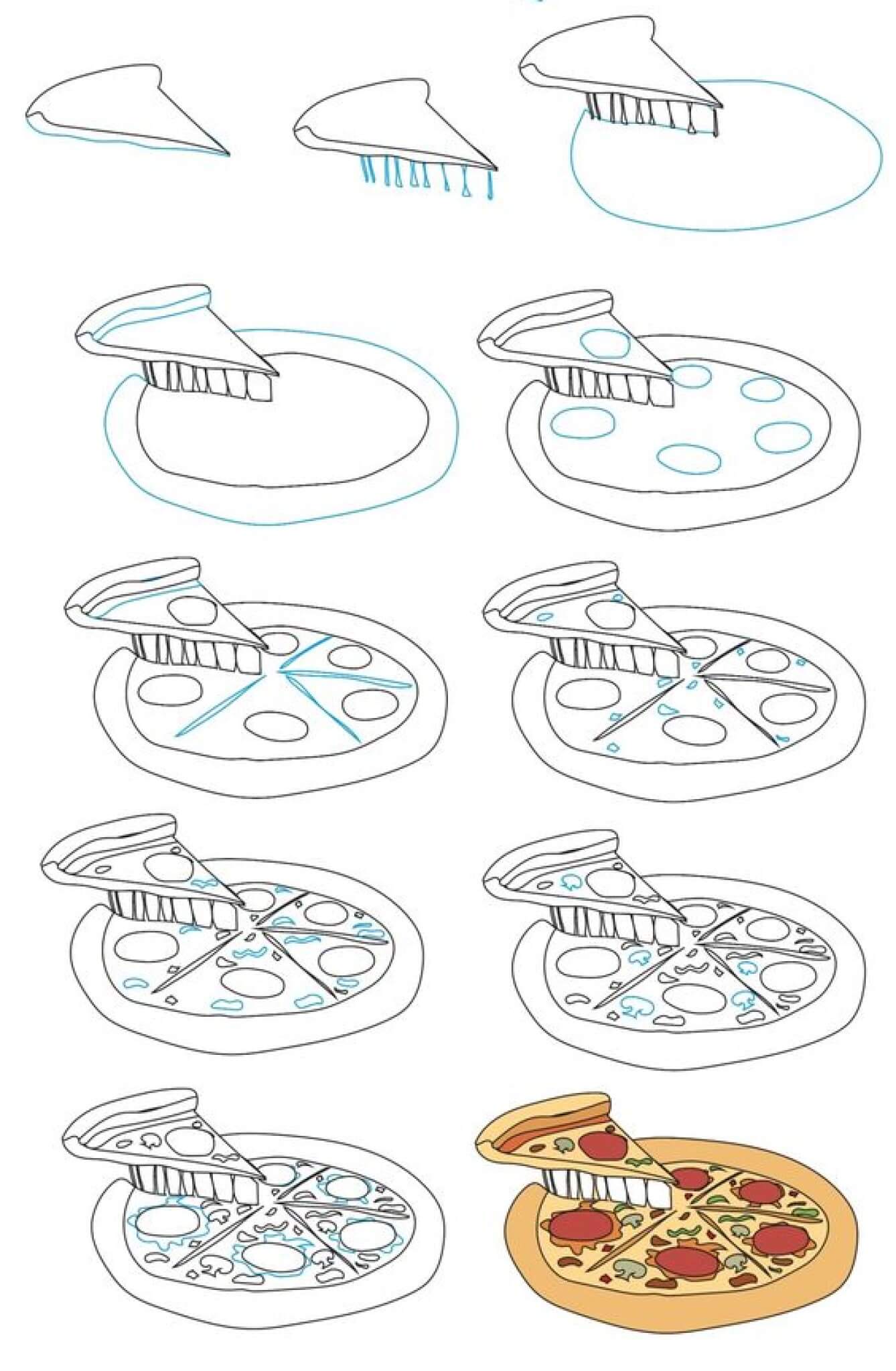 Pizza idea (10) Drawing Ideas