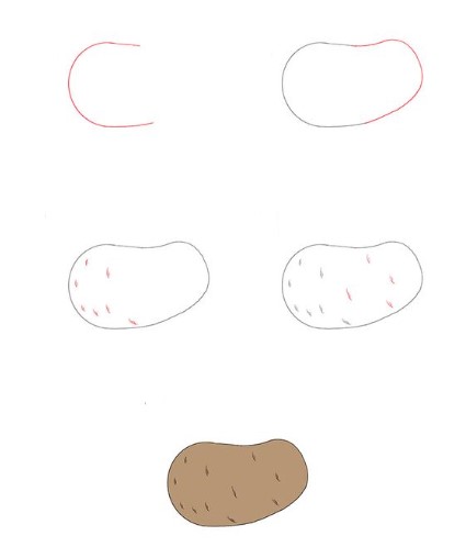 How to draw Potato idea 1