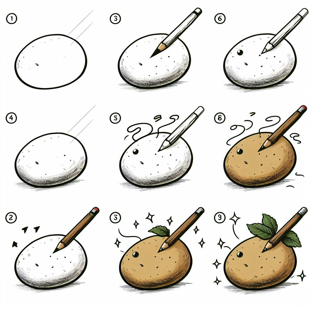 Potato idea 12 Drawing Ideas