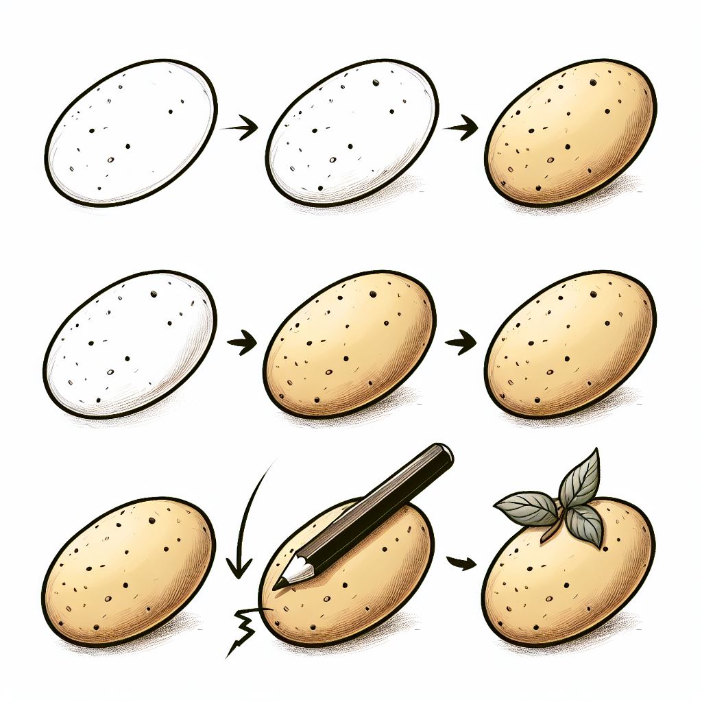 Potato Drawing Ideas