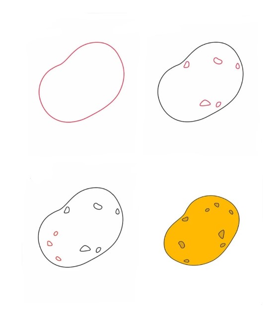 How to draw Potato idea 3