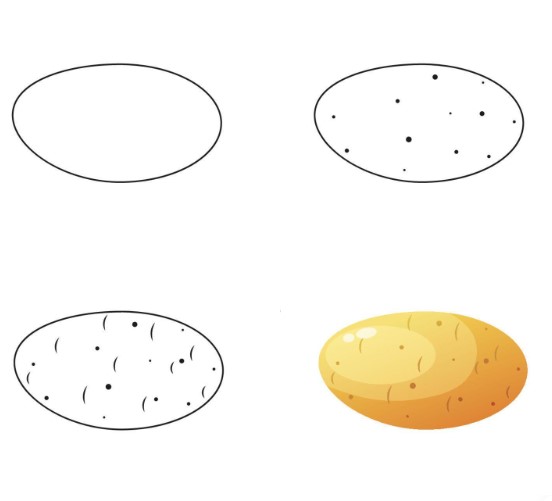 How to draw Potato idea 6