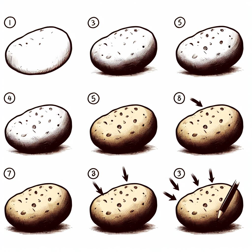 How to draw Potato idea 9