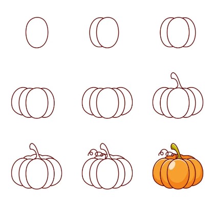 How to draw Pumpkin idea (3)