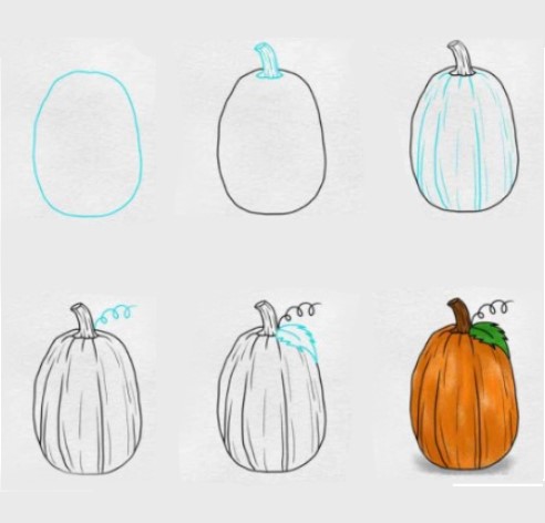 How to draw Pumpkin idea (6)