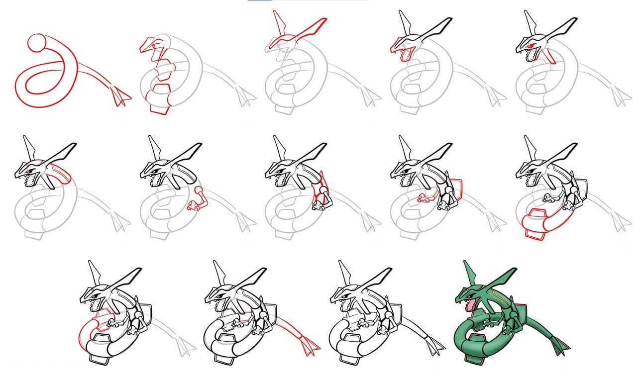 Rayquaza Drawing Ideas