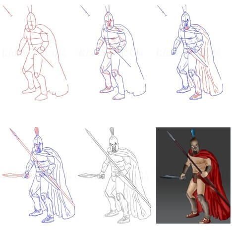 Roman warrior Drawing Ideas