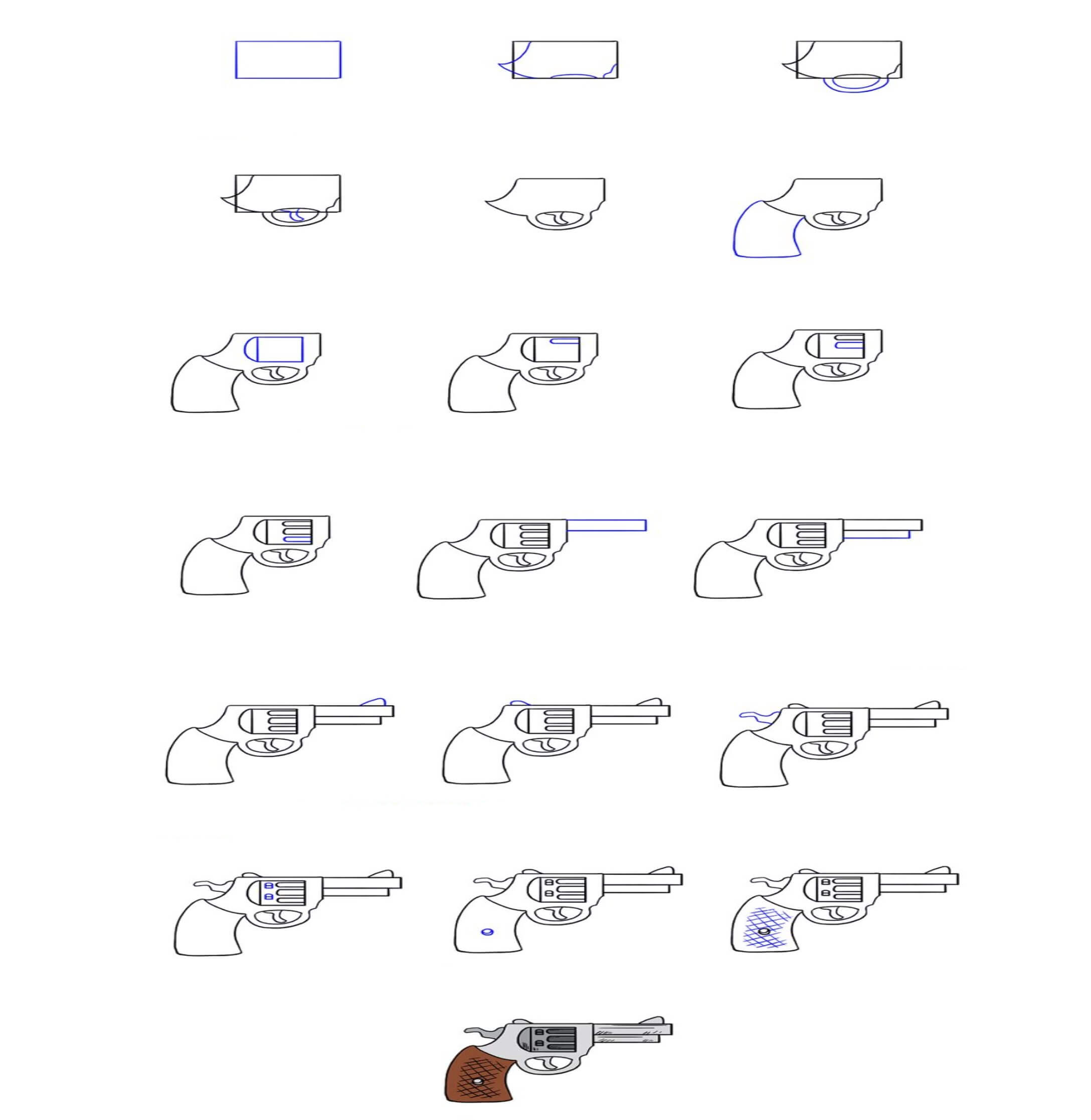 How to draw Rulo gun (1)