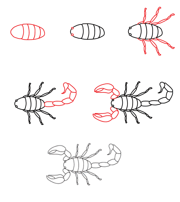 How to draw Scorpion