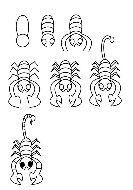 Scorpion idea (16) Drawing Ideas
