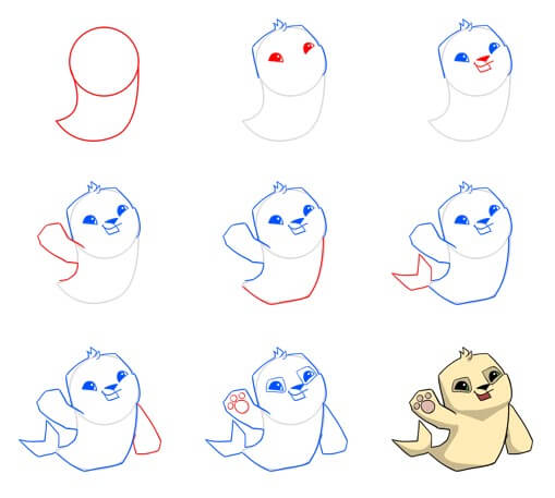How to draw Seal idea 12