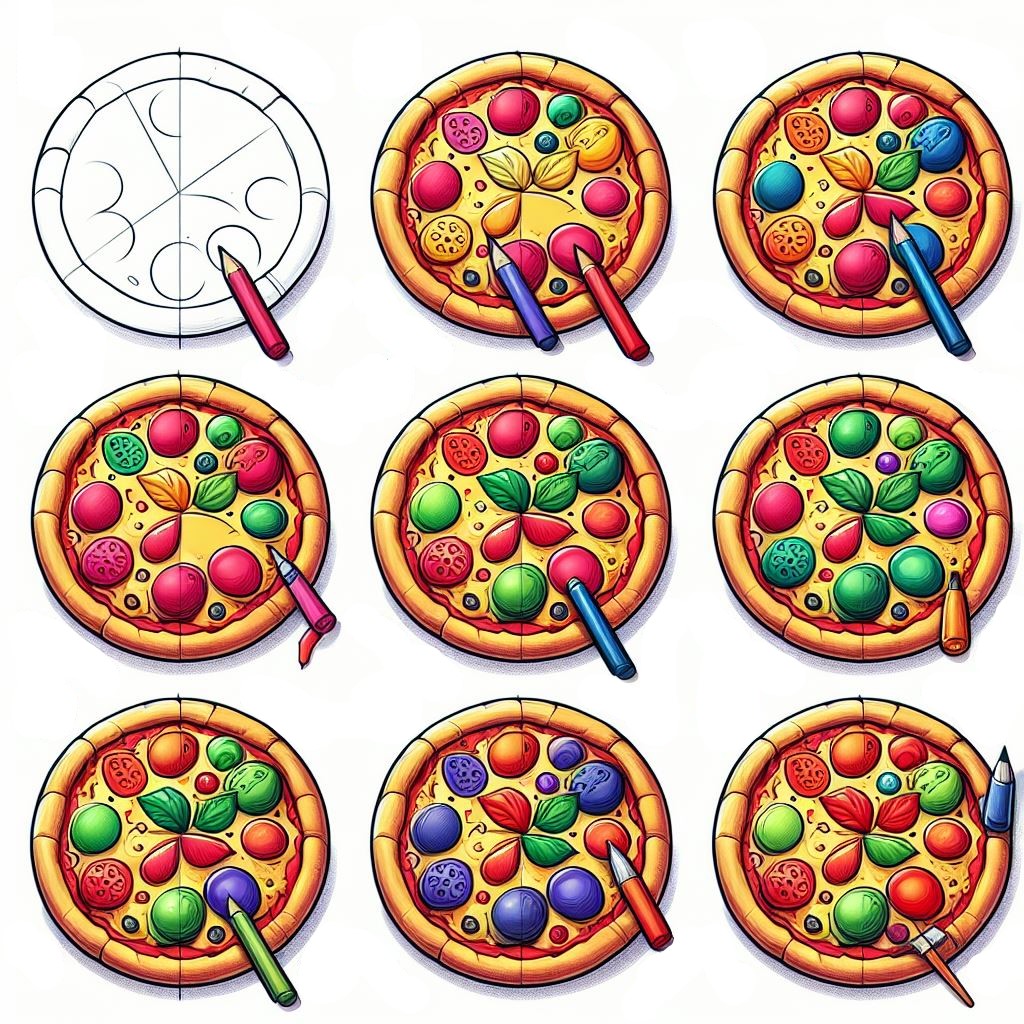 Pizza Drawing Ideas