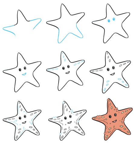 Starfish Drawing Ideas