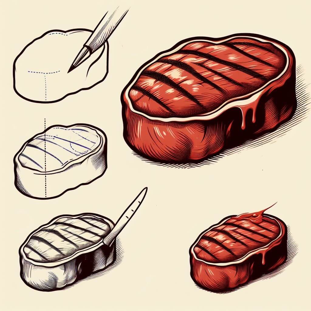 Steak idea 8 Drawing Ideas