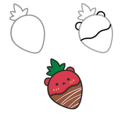 strawberry chocolate Drawing Ideas