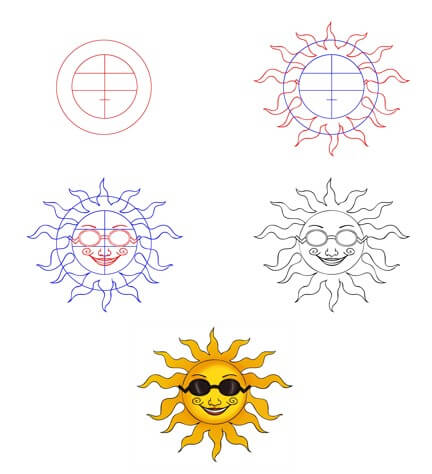 Sun idea (10) Drawing Ideas