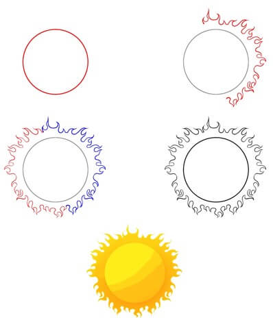Sun idea (12) Drawing Ideas