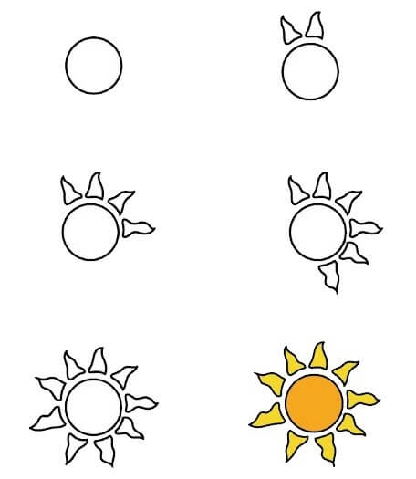 Sun idea (13) Drawing Ideas