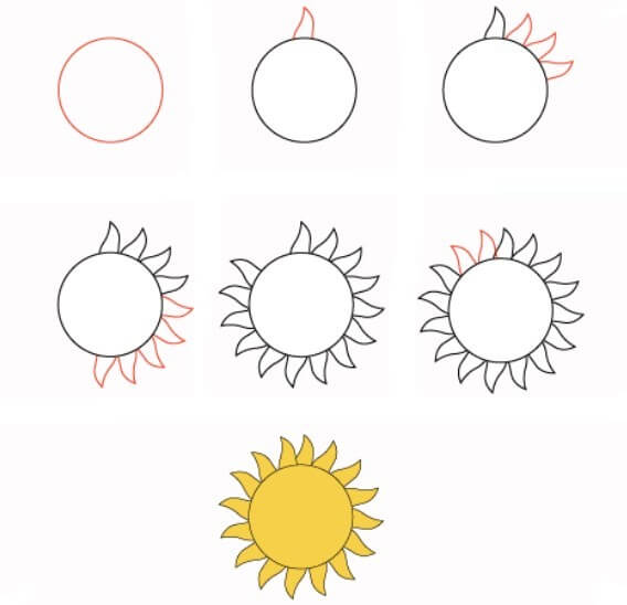 Sun idea (4) Drawing Ideas
