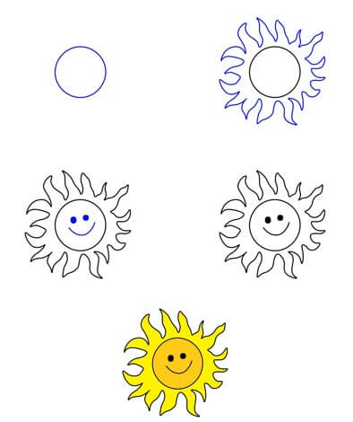 Sun idea (8) Drawing Ideas