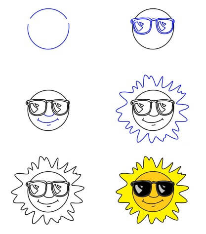 Sun idea (9) Drawing Ideas