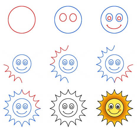 Sun smile (3) Drawing Ideas