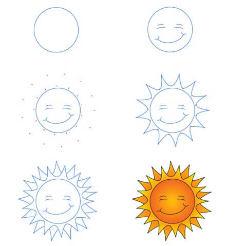 Sun smile (4) Drawing Ideas