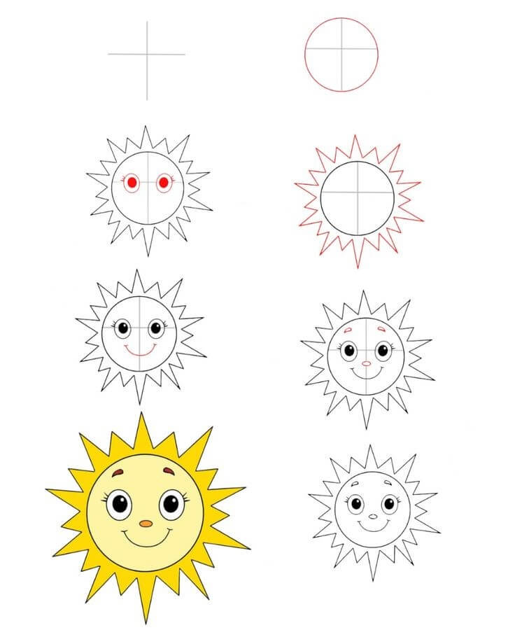 Sun smile (5) Drawing Ideas