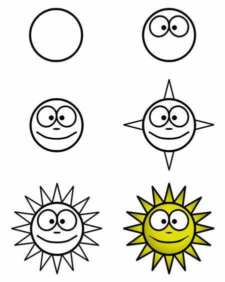 Sun smile (6) Drawing Ideas