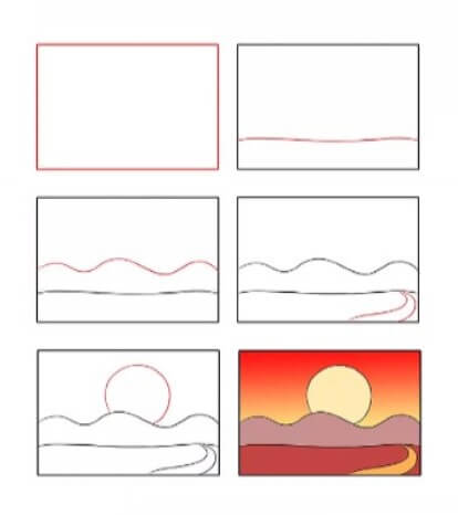 Sunset idea (3) Drawing Ideas