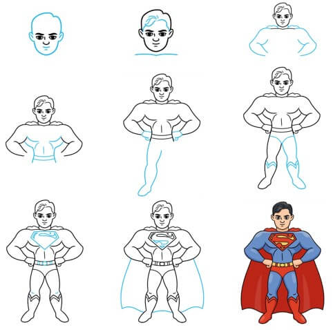 Superman Drawing Ideas